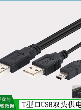 适用于 日立NESO N2501S.1系列白金版移动硬盘T口数据线双USB供电