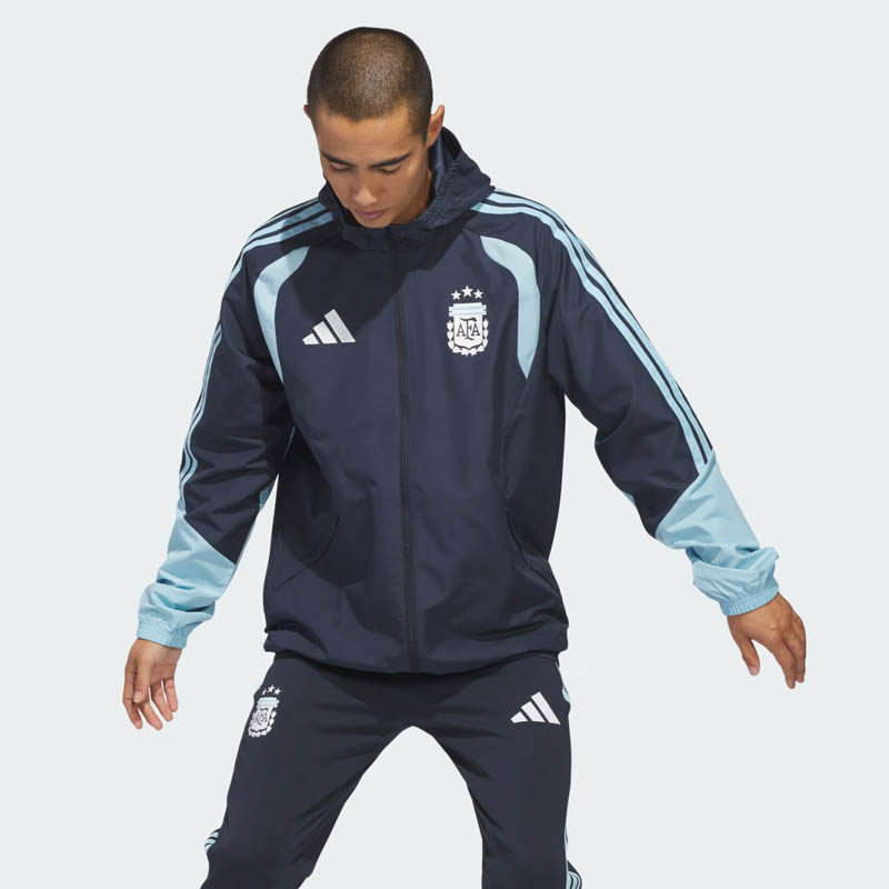 英伦绿茵阿迪达斯世界杯阿根廷梭织带内网风雨衣球员版外套JY7016