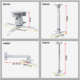 投影仪支架 投影伸缩壁挂架吸顶 投影机支架 吊架 投影仪吊架万能