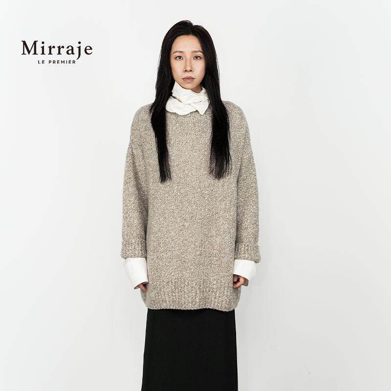 Mirraje羊毛混纺慵懒针织毛衣