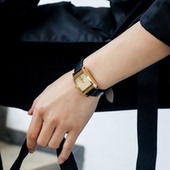 石英手表女高级感2022年新款 女士真皮带欧美复古小方形表轻奢小众