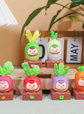 卜你欢心创意仿真卡通萝卜摆件树脂工艺品植物盆栽桌面可爱公仔