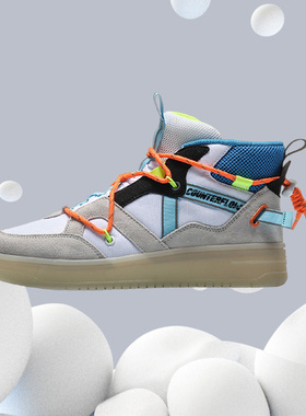 李宁CF休闲鞋女鞋新款Hunter潮流时尚中帮运动鞋AGCQ158