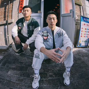 Lining 男子宽松针织夹克外套AJDT773 李宁正品 反伍BADFIVE冬季