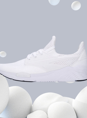 2017夏季李宁运动鞋女李宁云缓震休闲鞋一体织跑鞋AGCM052