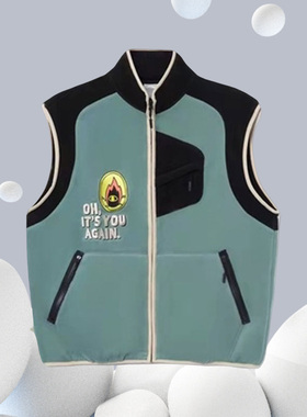 李宁冬季男悟行都市户外摇粒绒宽松无袖马甲 AMDR075