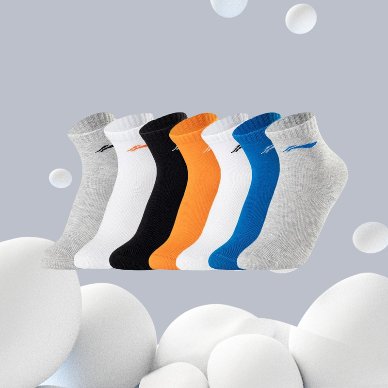 李宁学生袜新款青少年儿童透气七天袜中筒运动袜YWTS006