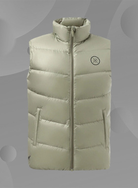 李宁正品冬季新款韦德系列运动男子保暖连帽鹅绒羽绒马甲AMRR023