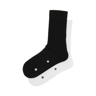 AWLU033 简约舒适透气抗菌中长袜两双装 李宁正品 vital系列男女同款