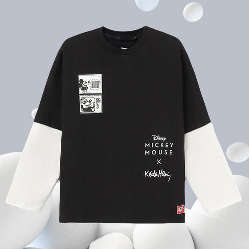 李宁联名Mickey x Keith Haring童装男大童长袖T恤YHSR425