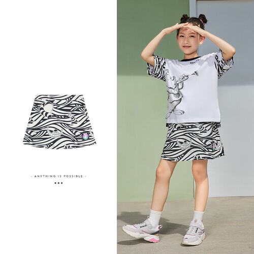 Lining/李宁正品儿童时尚潮流宽松透气休闲运动半身裙YSKS180-1