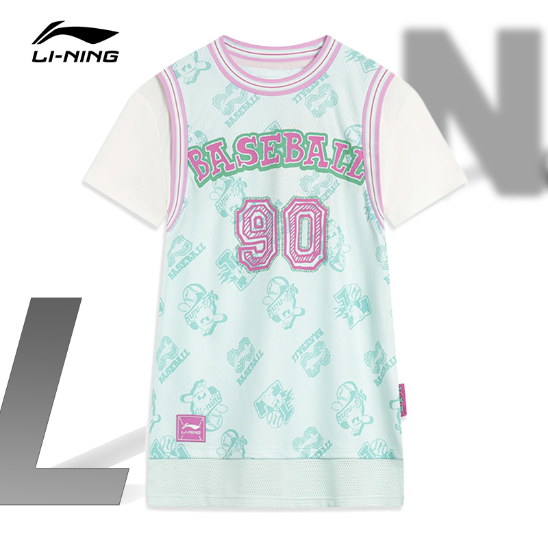 Lining/李宁正品新款女小童运动潮流系列透气休闲连衣裙YSKT040