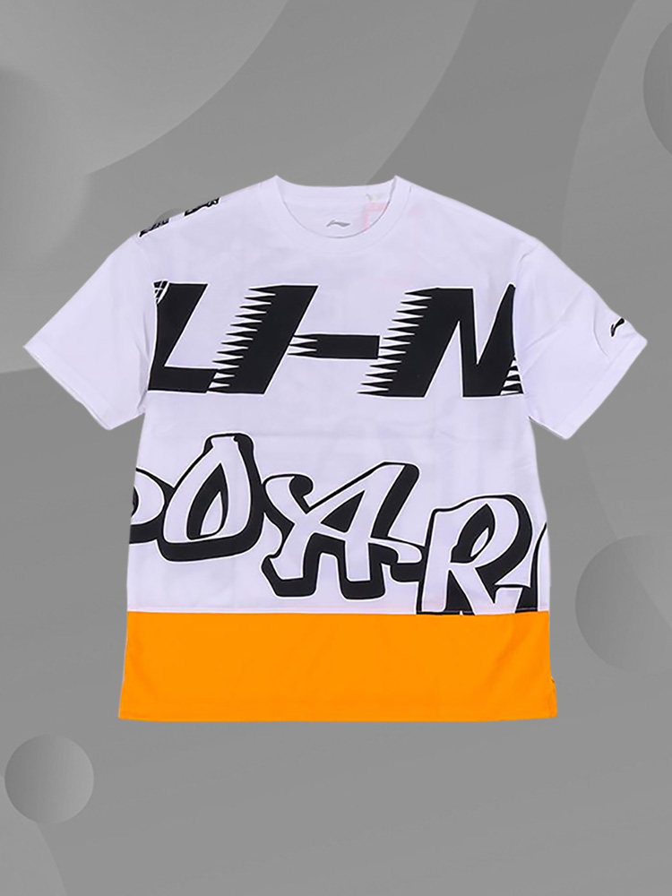 lining/李宁正品运动生活系列男大童时尚宽松透气短袖t恤yhss093