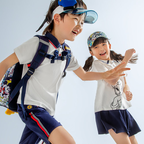 Lining/李宁正品夏季儿童运动迪斯尼联名纯色百褶宽松短裙YSKT022