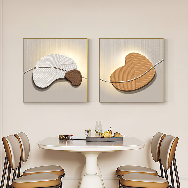 时来运转饭厅装饰画 画轻奢高级感卧室壁画 画现代简约饭厅餐桌墙