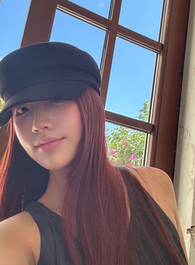 韩国ins博主帽子透气报童帽百搭鸭舌帽显脸小八角帽遮阳画家帽潮