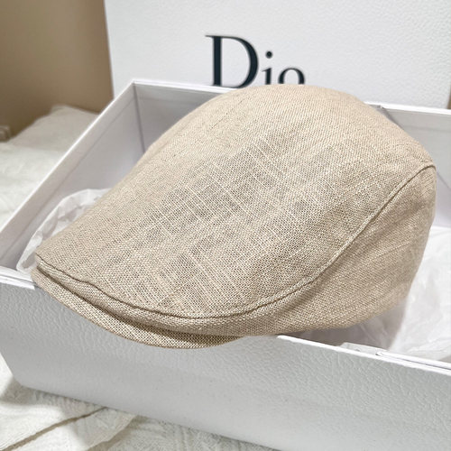 亚麻鸭舌帽轻薄前进帽时尚复古贝雷帽女潮文艺画家帽英伦报童帽子