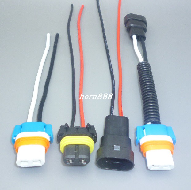 防水插头插座 9006 HB4 公母头HID LED公母接插件 陶瓷 塑料带线