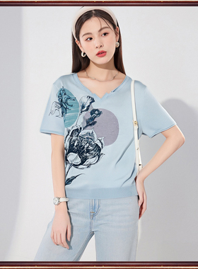 鼎成麻业正品夏季 简约文艺百搭亚麻针织衫休闲短袖T恤女21758