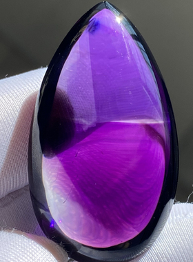 天然水晶紫水晶吊坠浓郁紫晶裸石项坠项链饰品 晶体好 一物一图