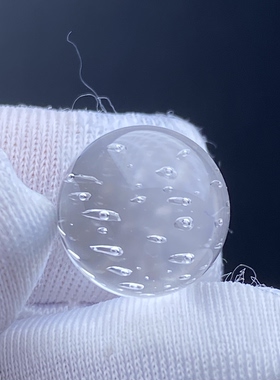 天然白水晶满天星水胆吊坠圆珠DIY水胆单珠饰品项链11mm一物一图