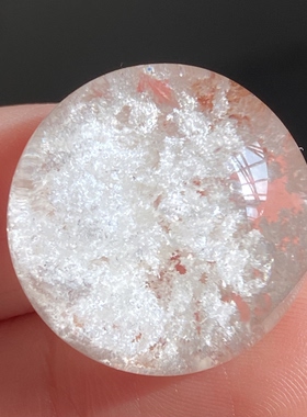 天然水晶星光白幽灵吊坠裸石男女款幽灵饰品项链 一物一图
