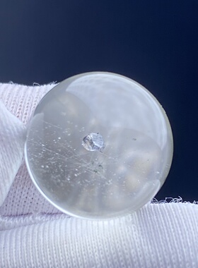 天然水晶包裹体锐钛矿吊坠圆珠DIY水晶矿石单珠饰品项链13mm