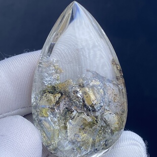 天然水晶黄铜矿吊坠裸石男女款铜矿项链挂坠饰品 一物一图