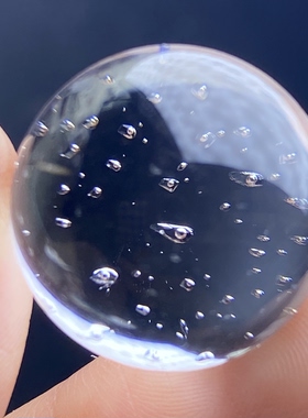 天然白水晶满天星水胆吊坠圆珠DIY水胆单珠饰品项链19mm一物一图