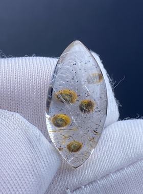 天然水晶包裹体针铁矿花吊坠裸石DIY铁矿花饰品项链一物一图