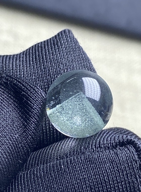 天然水晶绿幽灵银山金字塔吊坠圆珠DIY水晶单珠饰品9.5mm一物一图