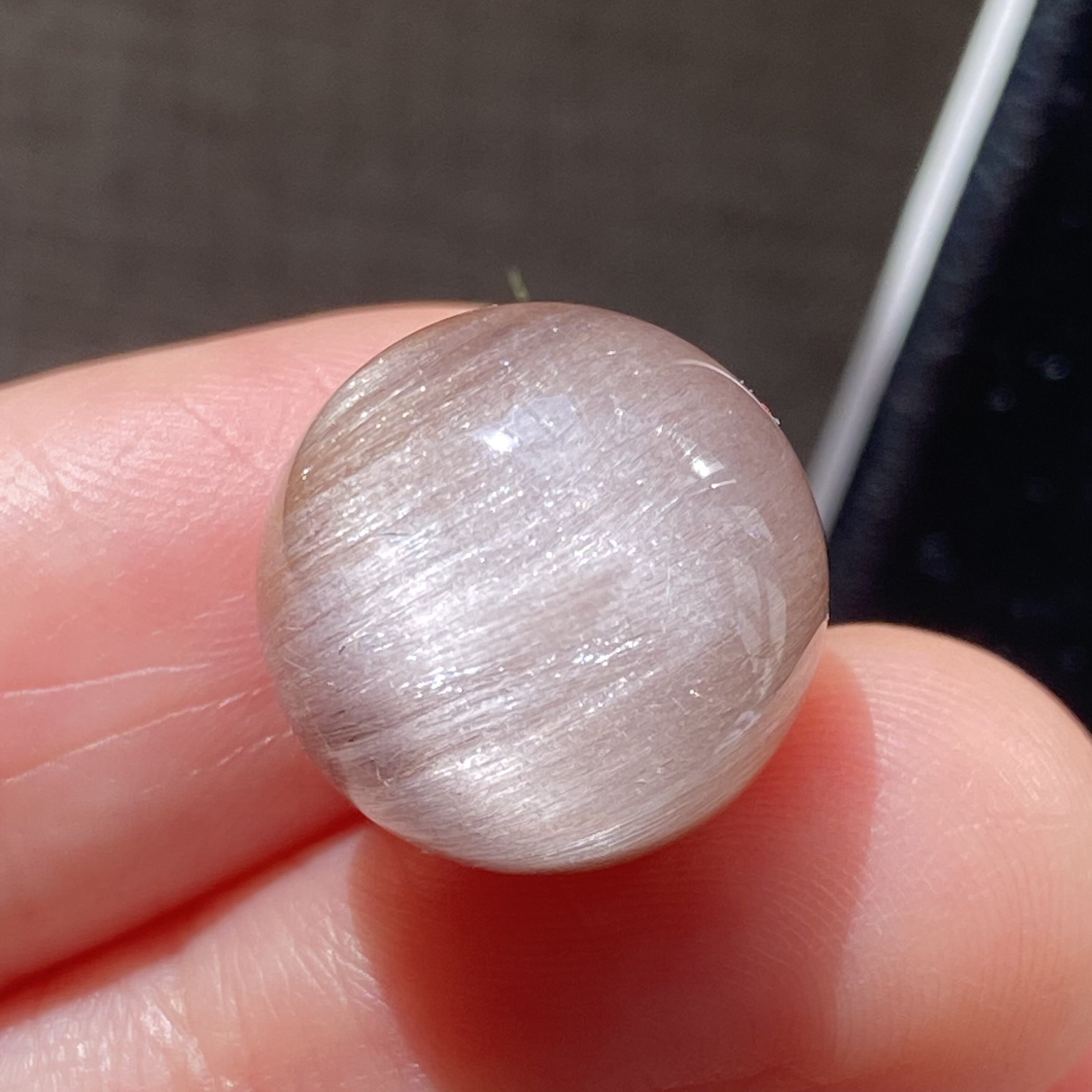 天然水晶顺发淡紫兔毛吊坠圆珠DIY水晶单珠饰品项链14mm一物一图