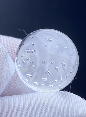 天然白水晶满天星水胆吊坠圆珠DIY水晶单珠饰品项链13.5mm