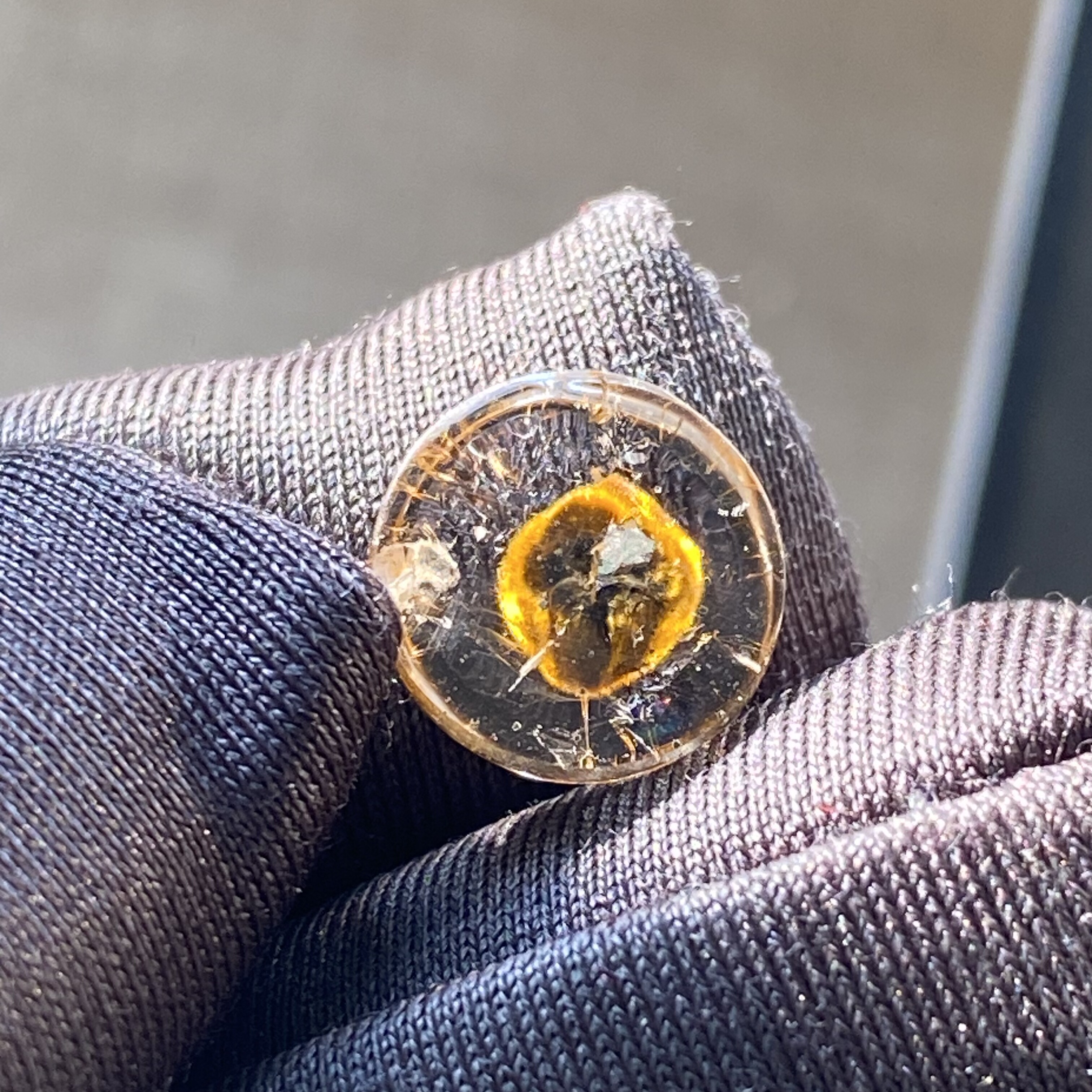 天然水晶包裹体铁矿花吊坠裸石蛋面DIY水晶饰品可做戒指一物一图