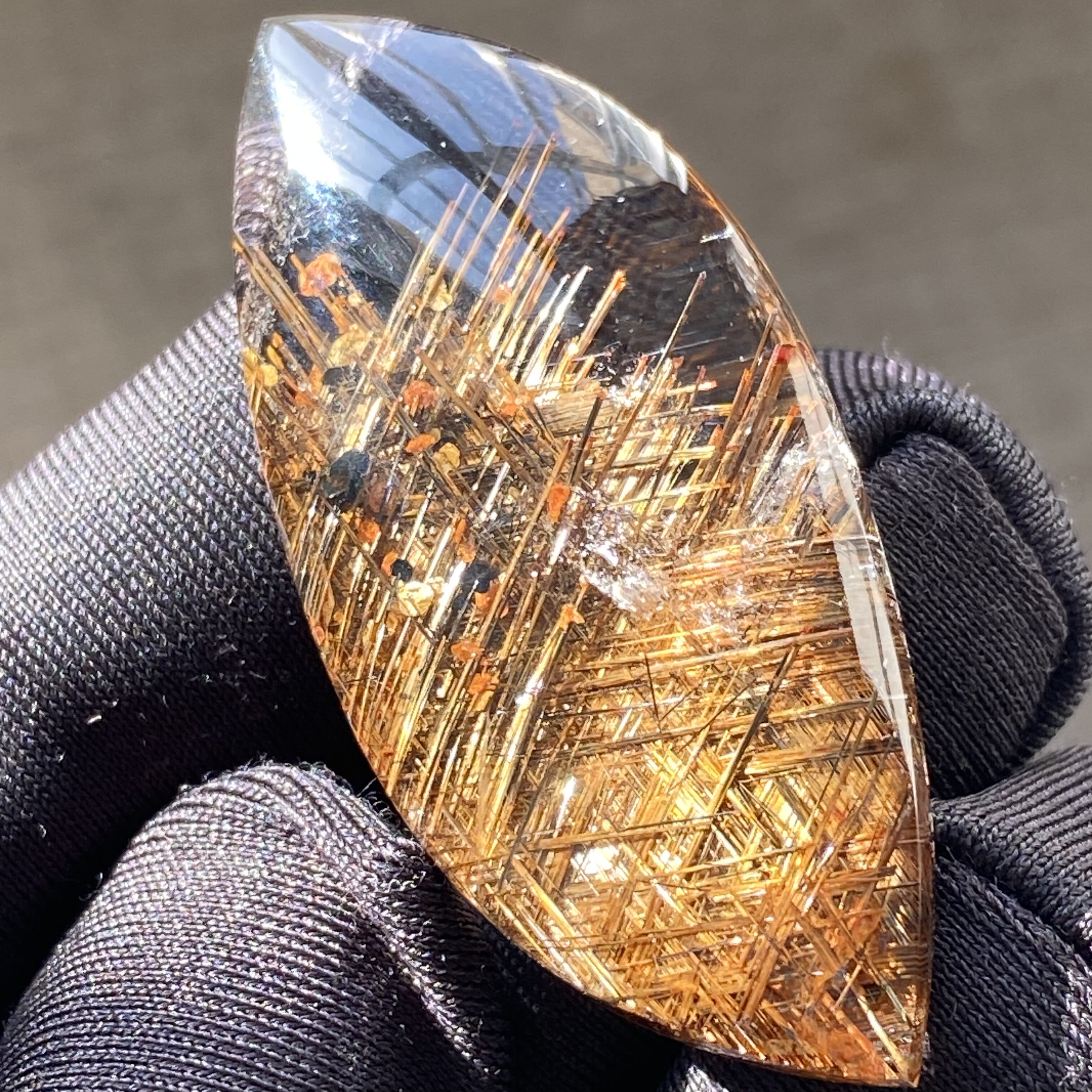 天然水晶发晶吊坠裸石男女款网状发云母挂坠饰品项链一物一图