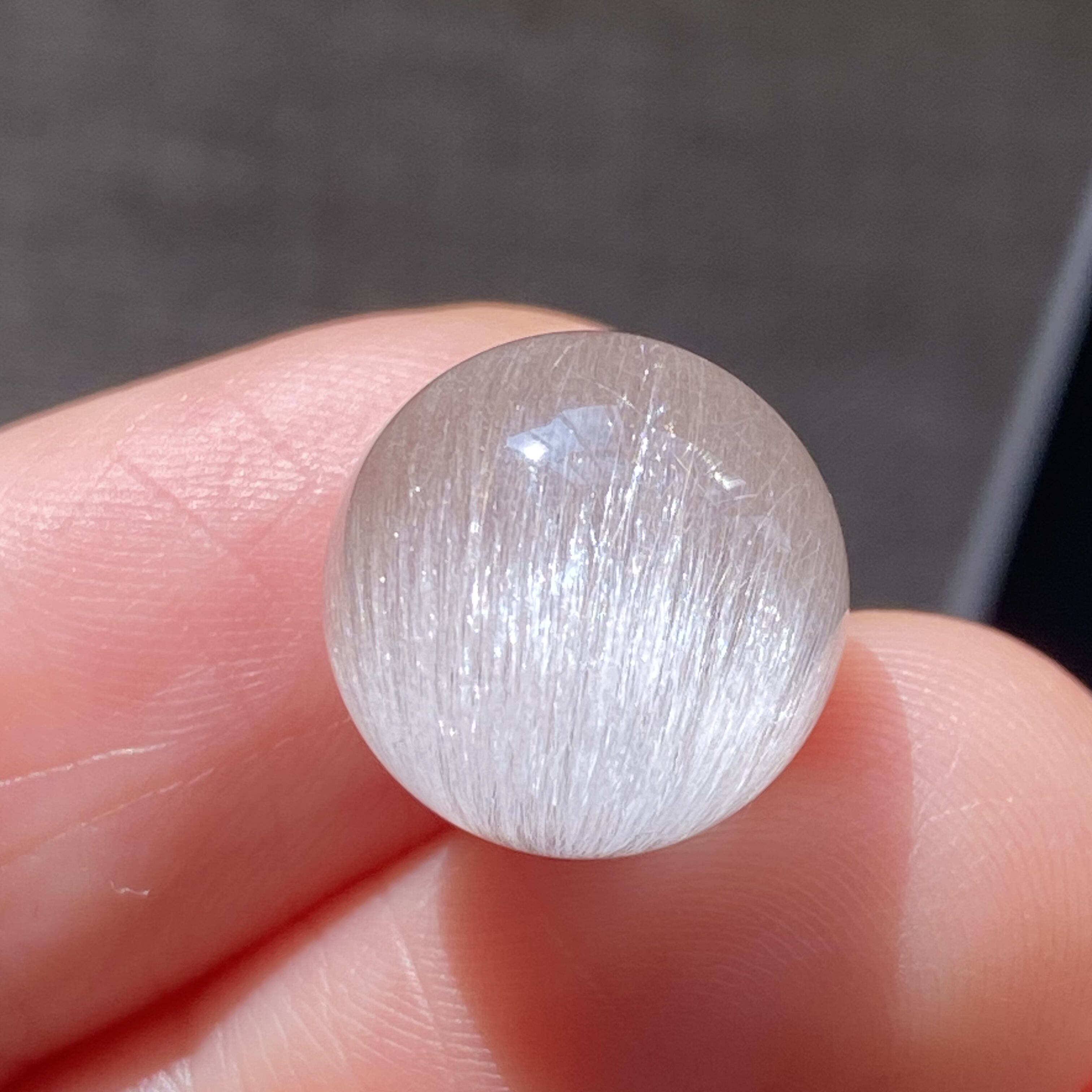天然水晶顺发淡紫兔毛吊坠圆珠DIY水晶单珠饰品项链12mm一物一图