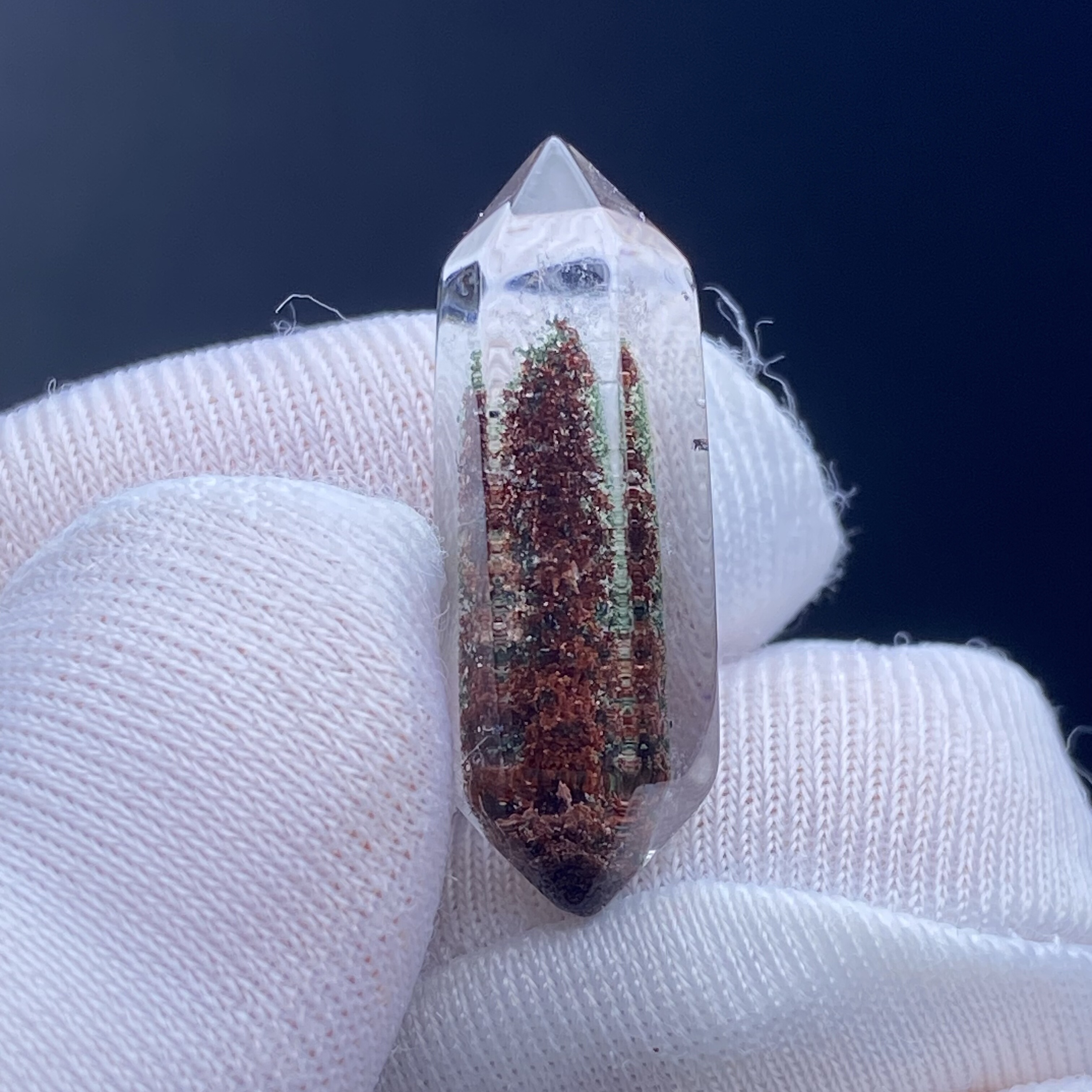 天然水晶红幽灵吊坠裸石DIY水晶饰品项链一物一图