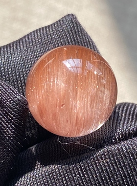 天然水晶顺发兔毛吊坠圆珠DIY水晶单珠饰品项链12.5mm一物一图