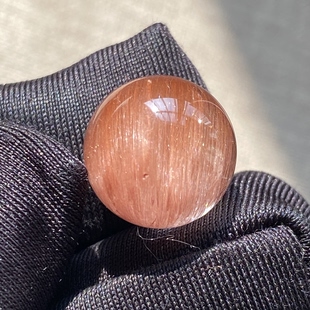 天然水晶顺发兔毛吊坠圆珠DIY水晶单珠饰品项链12.5mm一物一图