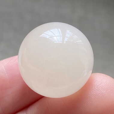 天然水晶白兔毛吊坠圆珠DIY水晶单珠饰品项链18mm一物一图