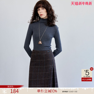 气质小个子打底线衫 德玛纳基础半高领针织衫 修身 新款 上衣 女25冬季