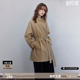 开衫 气质一粒扣中长款 外套 新款 德玛纳极简风立领系带风衣女26春季