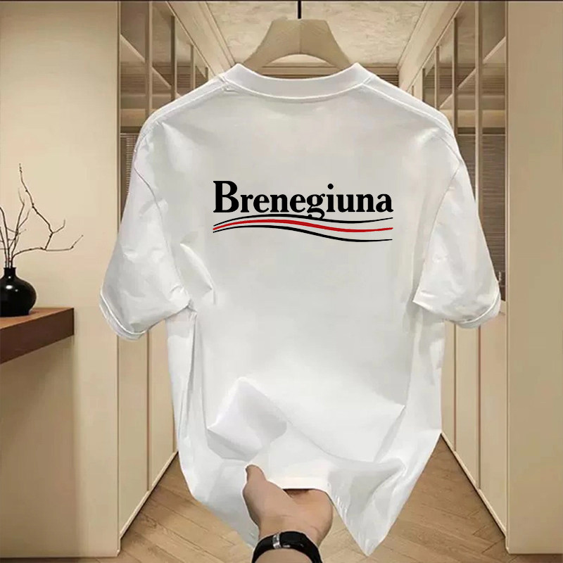 奥莱100%纯棉短袖T恤男大码宽松夏季情侣装上衣圆领透气薄款体恤