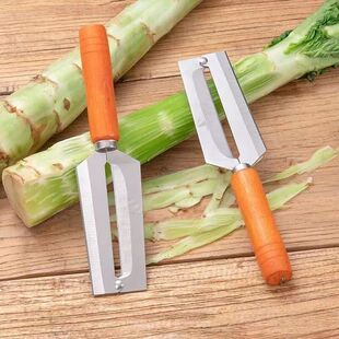 不锈钢莴笋专用削皮刀瓜果蔬菜刮皮刀水果刀木柄多功能厨房削皮器