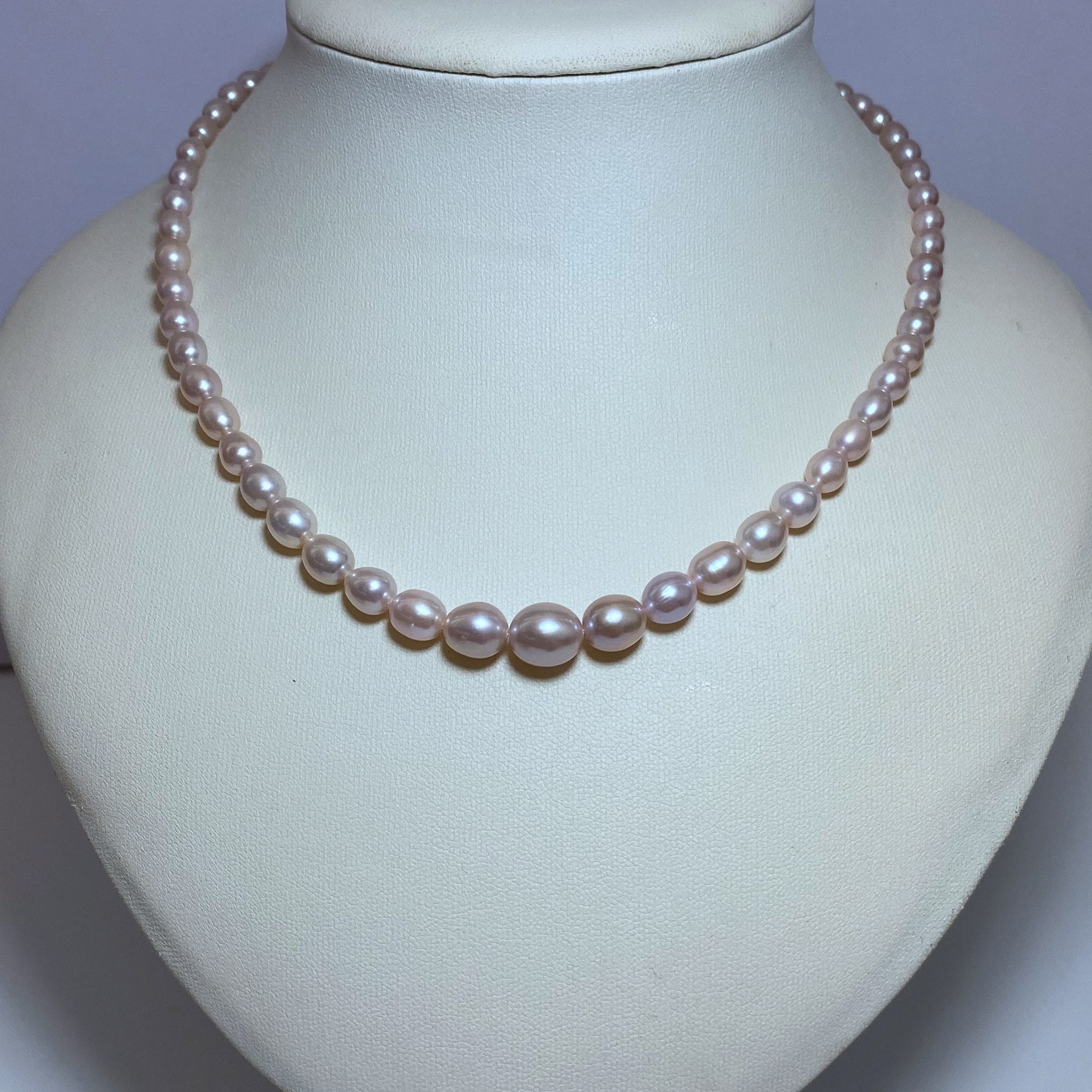 天然浅紫色米形无核淡水珍珠项链粉紫色塔链渐变女款颈饰,珠宝/钻石/翡翠,颈饰,淘宝优惠券,粉丝福利购,淘宝优惠卷