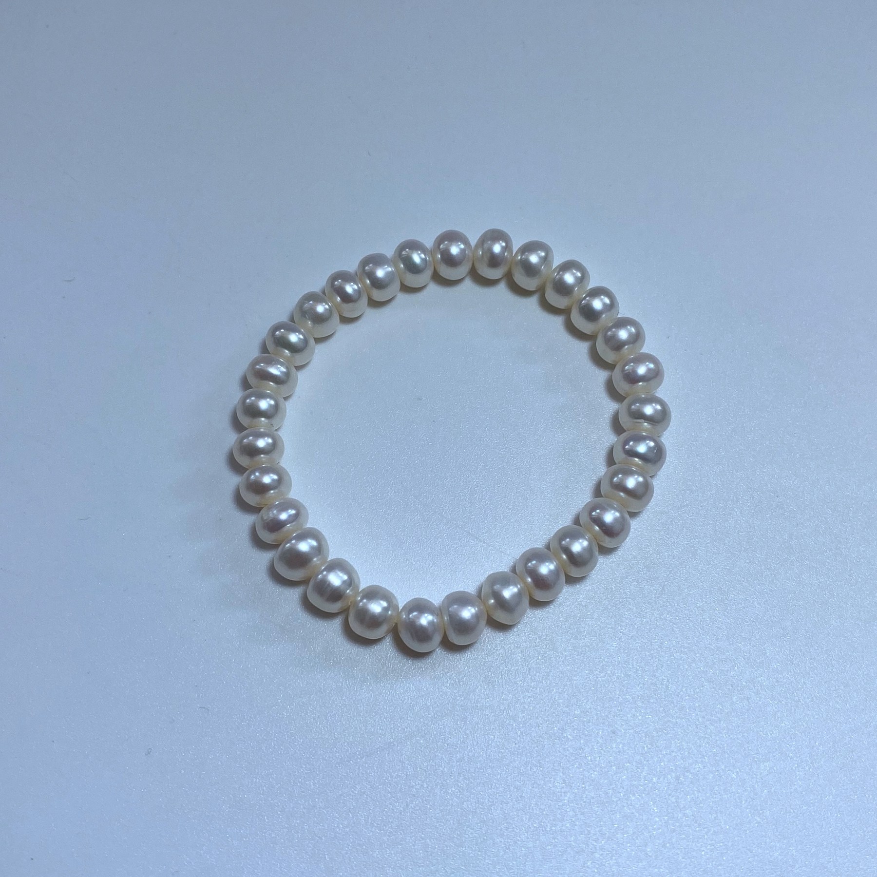 7-8mm天然白色扁圆淡水珍珠弹力绳手链松紧款手串女款无核珠,珠宝/钻石/翡翠,手饰,淘宝优惠券,粉丝福利购,淘宝优惠卷