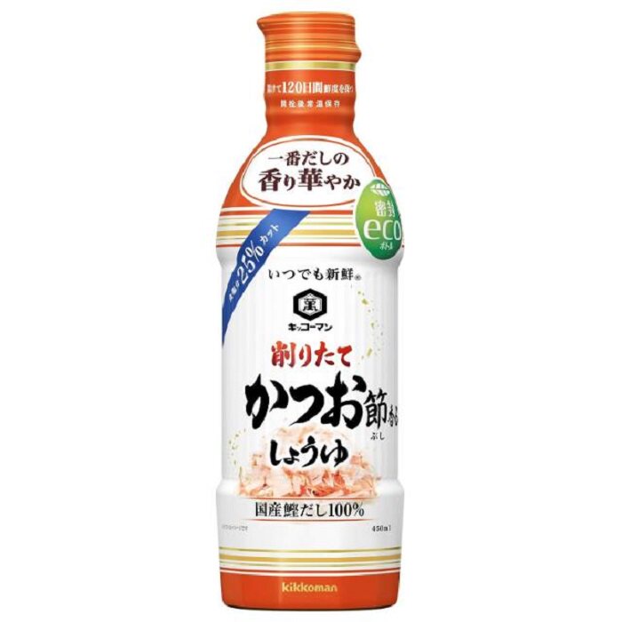 日本产KIKKOMANいつでも新鲜削り立鲣鱼香る刺身酱油鲜鲣鱼花酱油