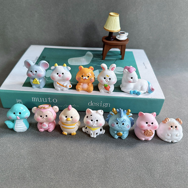 十二生肖中国风桌面汽车摆件