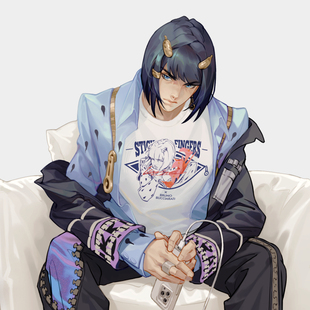 COMPETET JOJO布加拉提黄金之风同人周边白色纯棉T恤夏 SILENCE