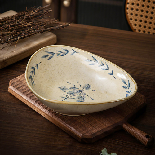 2026新款中古风陶瓷深盘饭碗